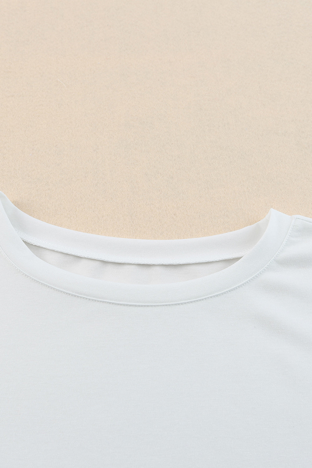 White Solid Color Casual Bubble Sleeve Blouse