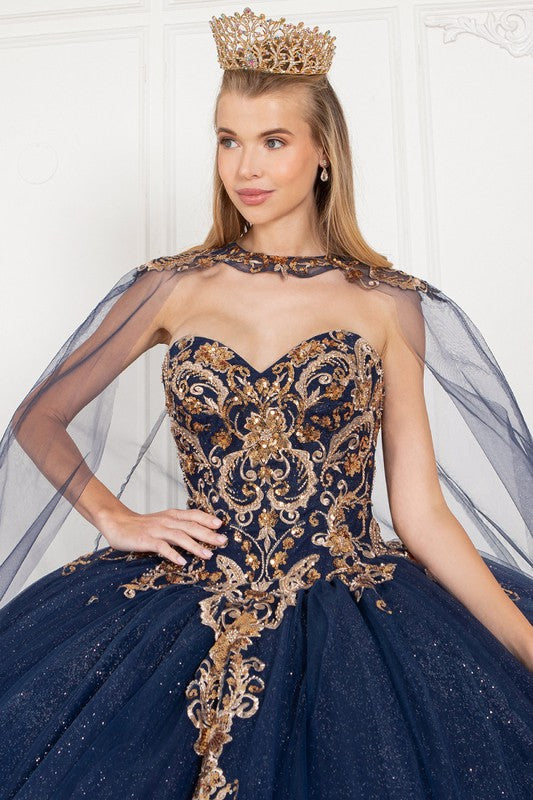 Strapless Lace Sweetheart Applique Dress