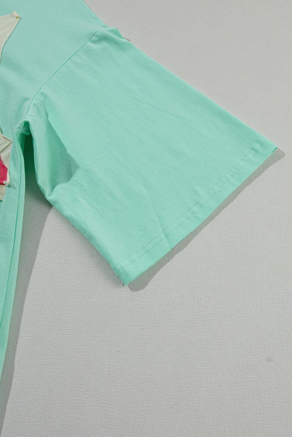 Camiseta extragrande de manga corta con parches de estrellas y bloques de color Bonbon