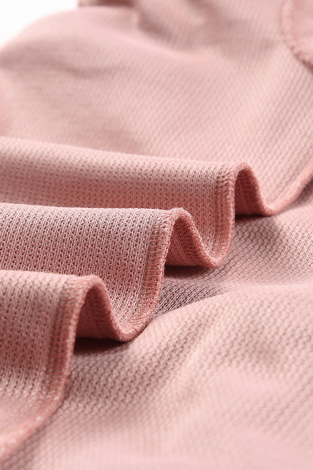 Sudadera con cuello redondo y punto acanalado liso de color gris liso