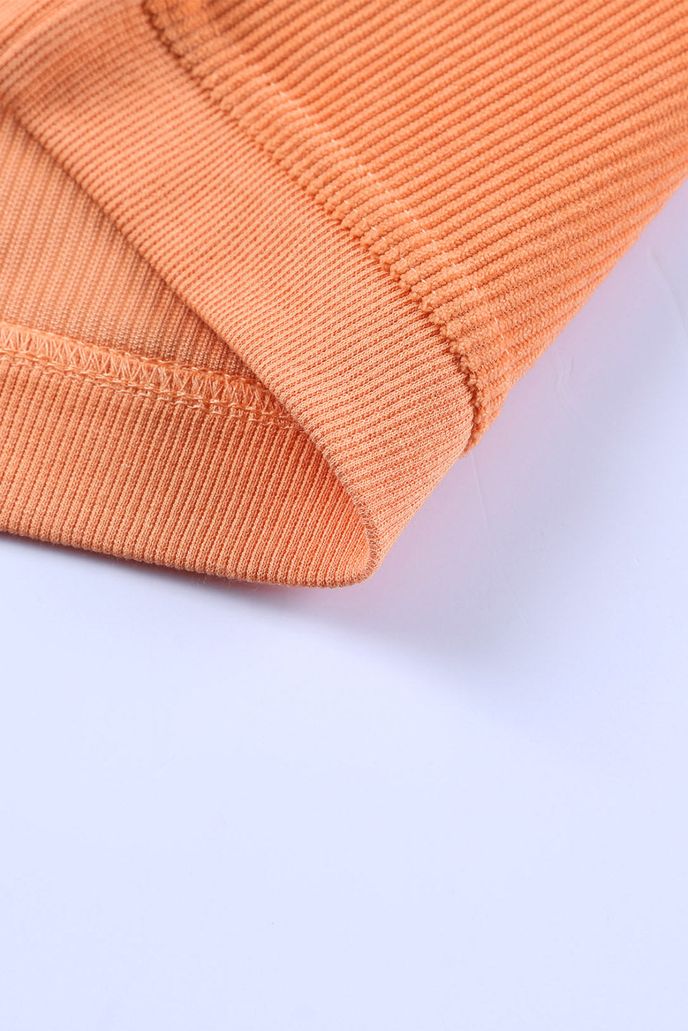 Sudadera holgada de canalé arrugado con hombros caídos en color gris claro