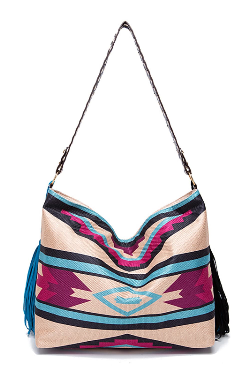 Bolsa de lona con diseño geométrico