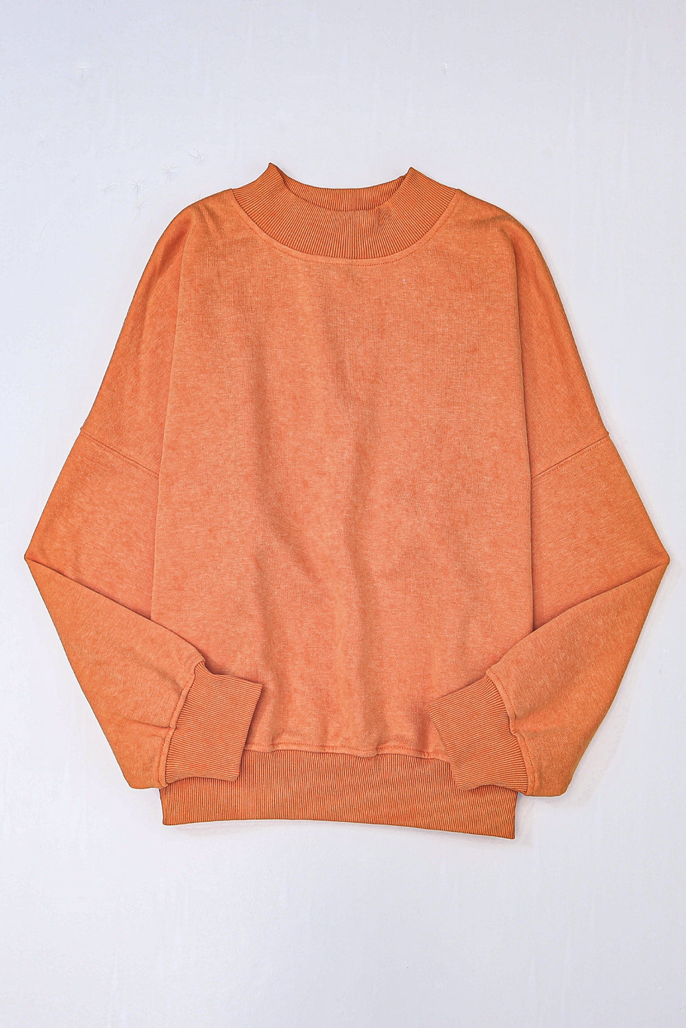 Sudadera con cuello redondo y hombros caídos, color marrón