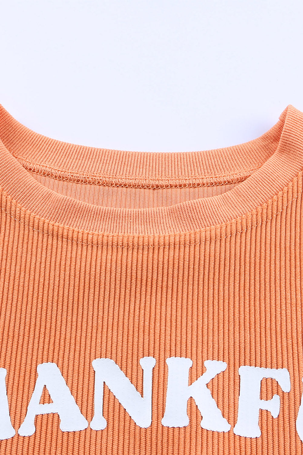 Sudadera holgada de canalé arrugado con hombros caídos en color gris claro