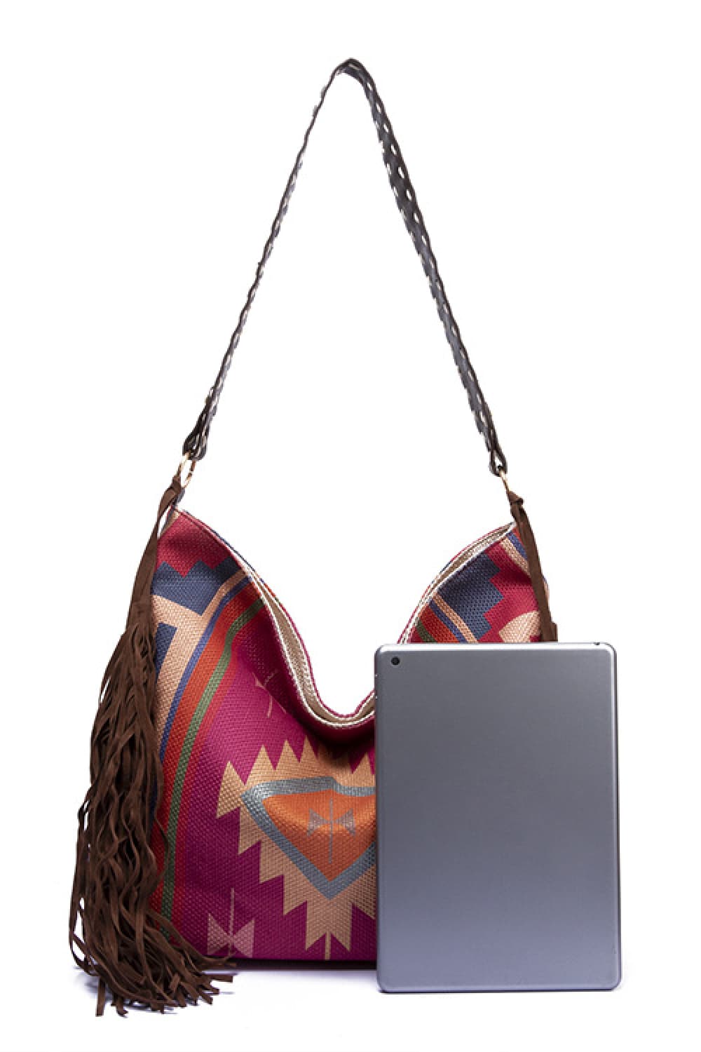 Bolsa de lona con diseño geométrico