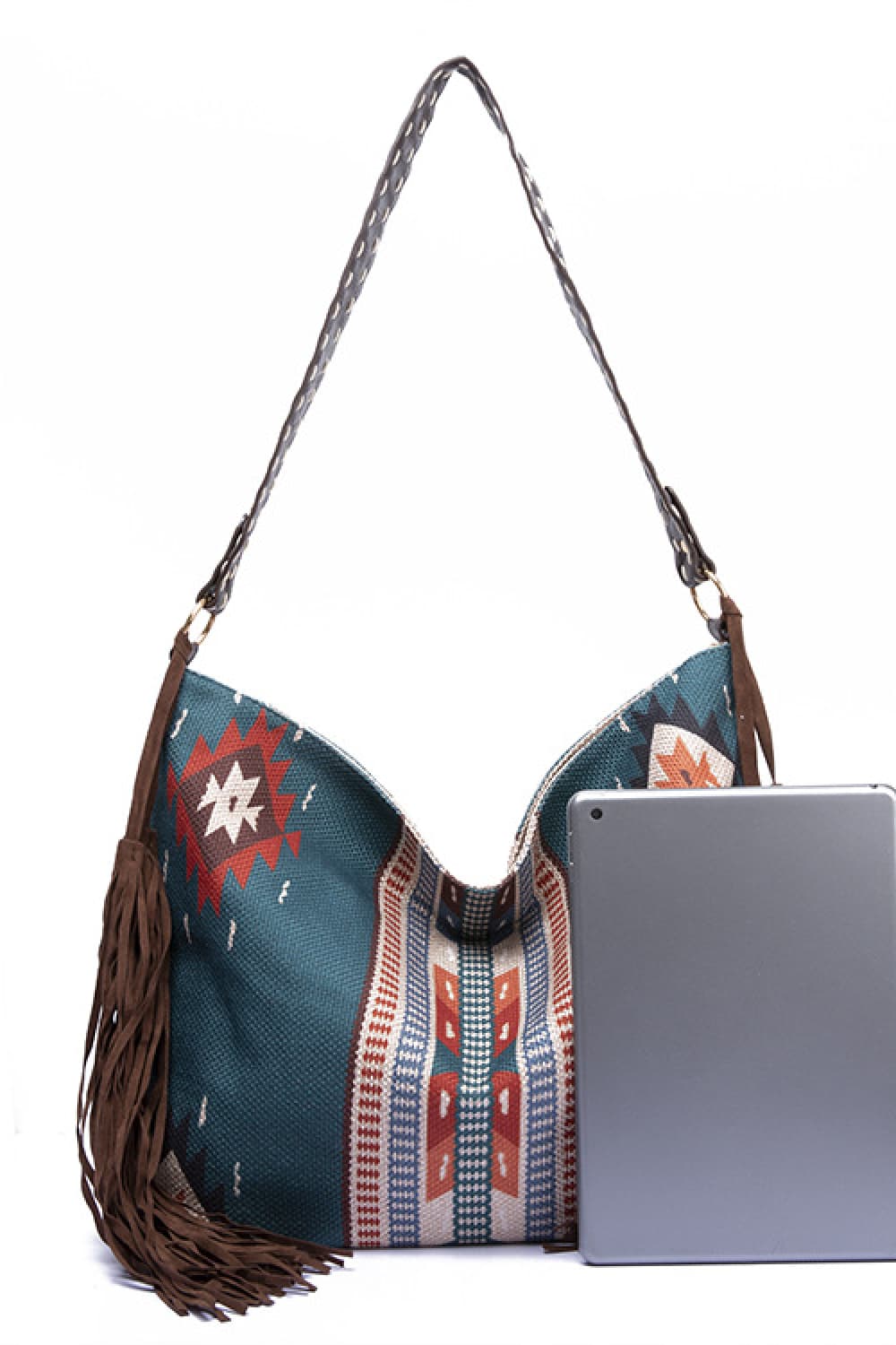Bolsa de lona con diseño geométrico