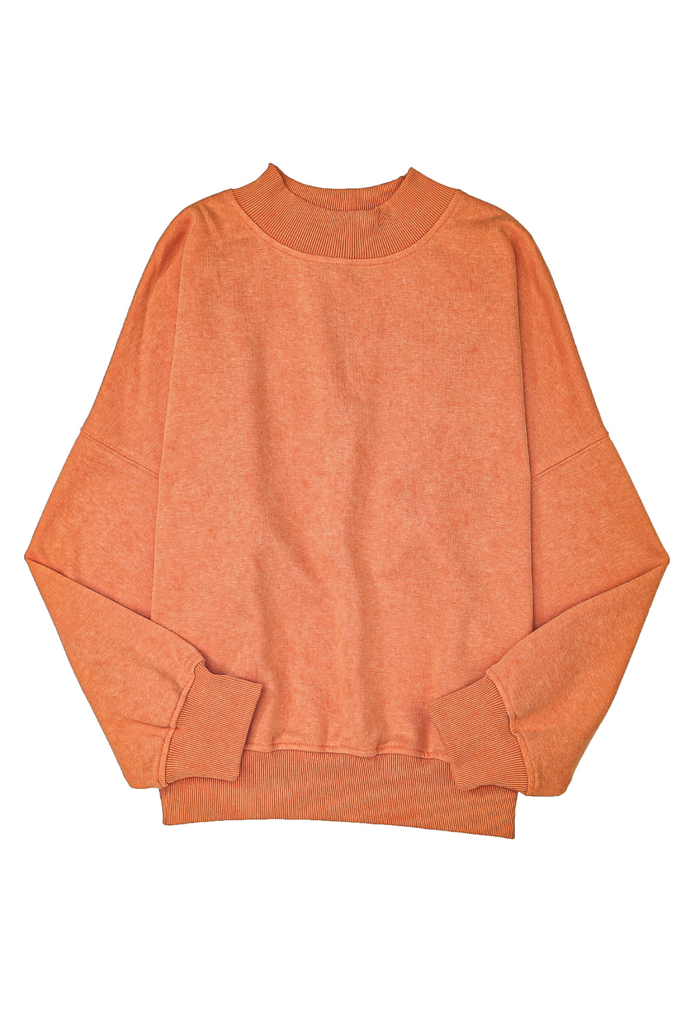 Sudadera con cuello redondo y hombros caídos, color marrón