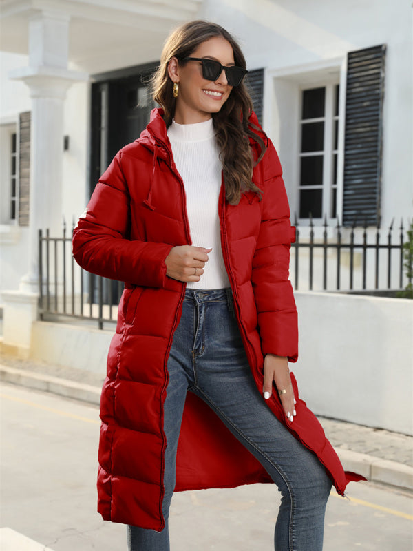 Nueva chaqueta de algodón ajustada de longitud media para invierno, chaqueta de algodón abrigada