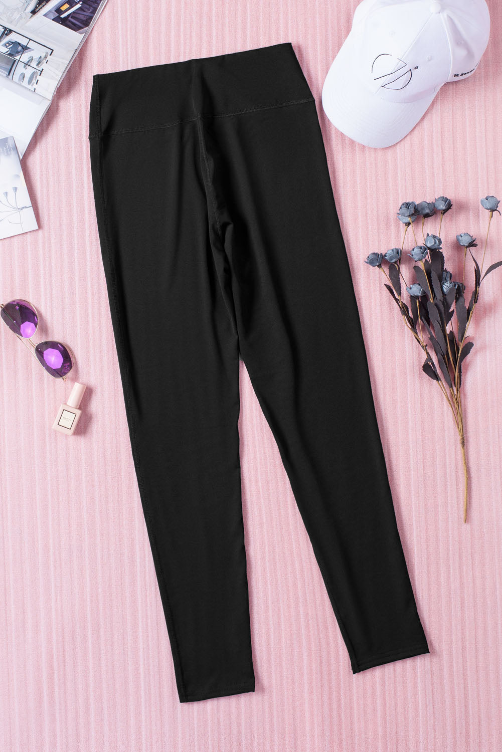 Black Cut-out Skinny High Waist Leggings | XS - 2XL | 2 COLORS