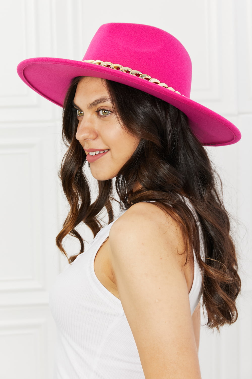 Sombrero Fedora Fame Keep Your Promise en color rosa