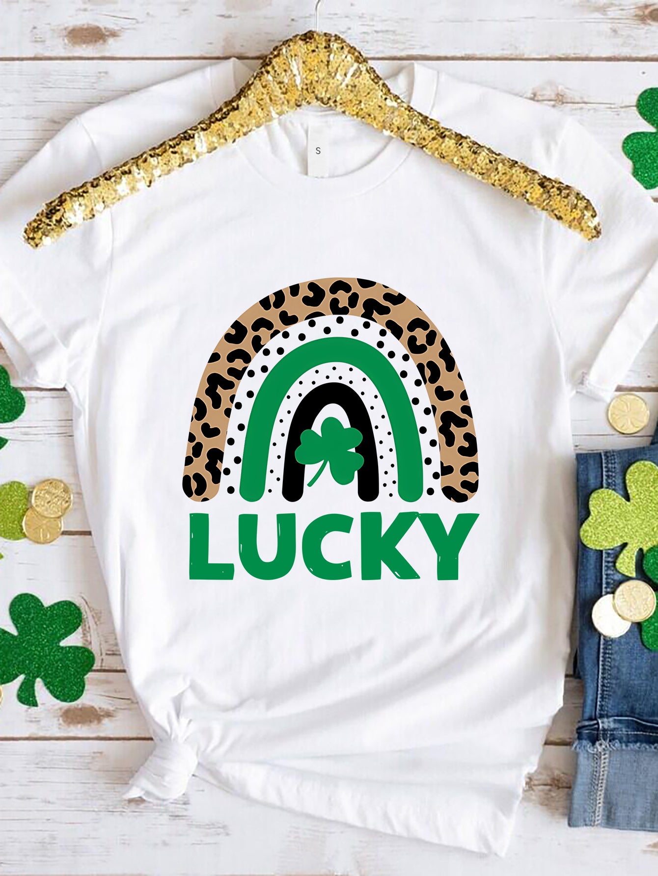 Camiseta de manga corta y cuello redondo LUCKY