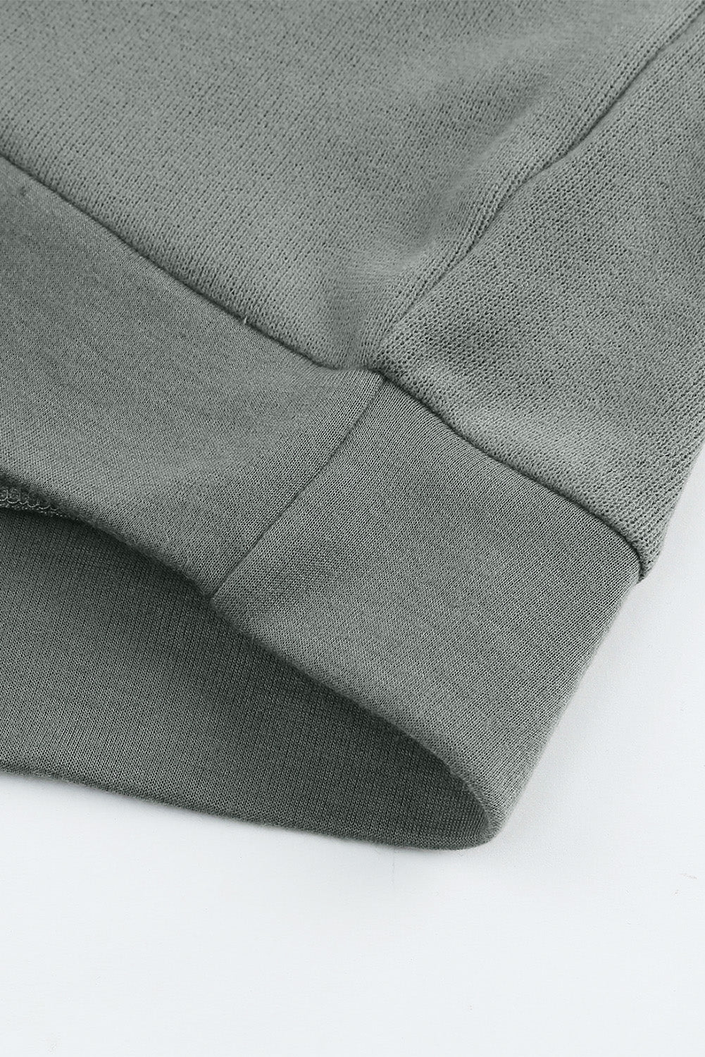 Black Solid Color Button Front Basic Pullover Hoodie