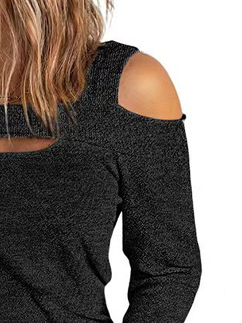 Blusa con hombros descubiertos y aberturas en talla grande