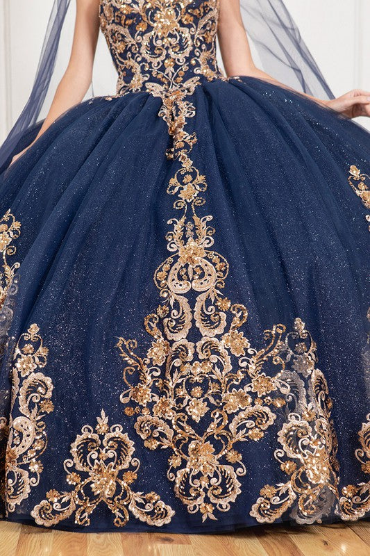 Strapless Lace Sweetheart Applique Dress