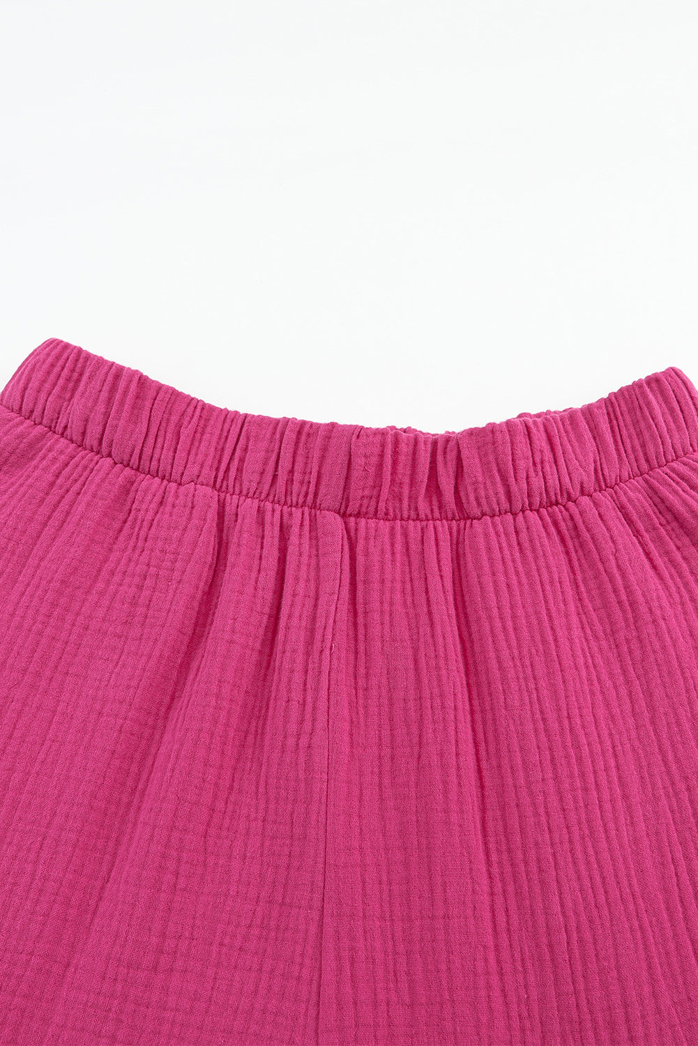Plain Cotton Tiered Ruffle Flare High Waisted Pants
