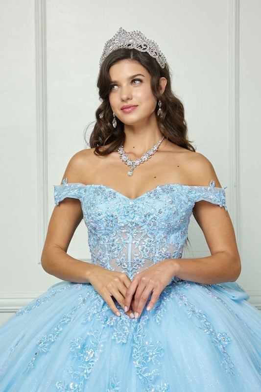 Multi-tiered Illusion Skirt Quinceanera Dress