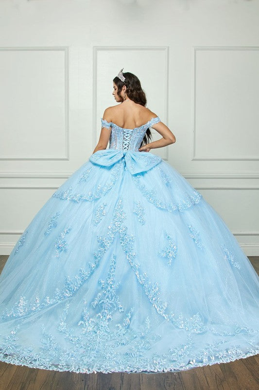 Multi-tiered Illusion Skirt Quinceanera Dress