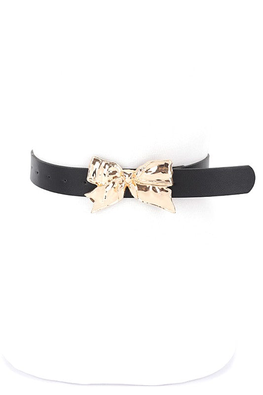 Gold Bow Buckle Fashion Belt