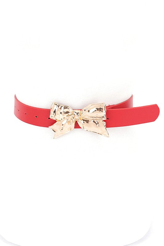 Gold Bow Buckle Fashion Belt