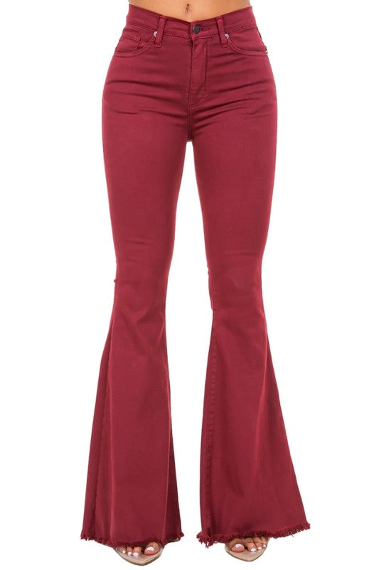 Bell Bottom Jean in Wine - 34 Inseam