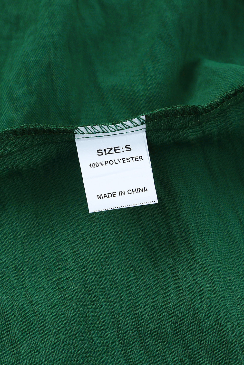 Blusa informal de media manga con puños fruncidos, color blanco, lisa