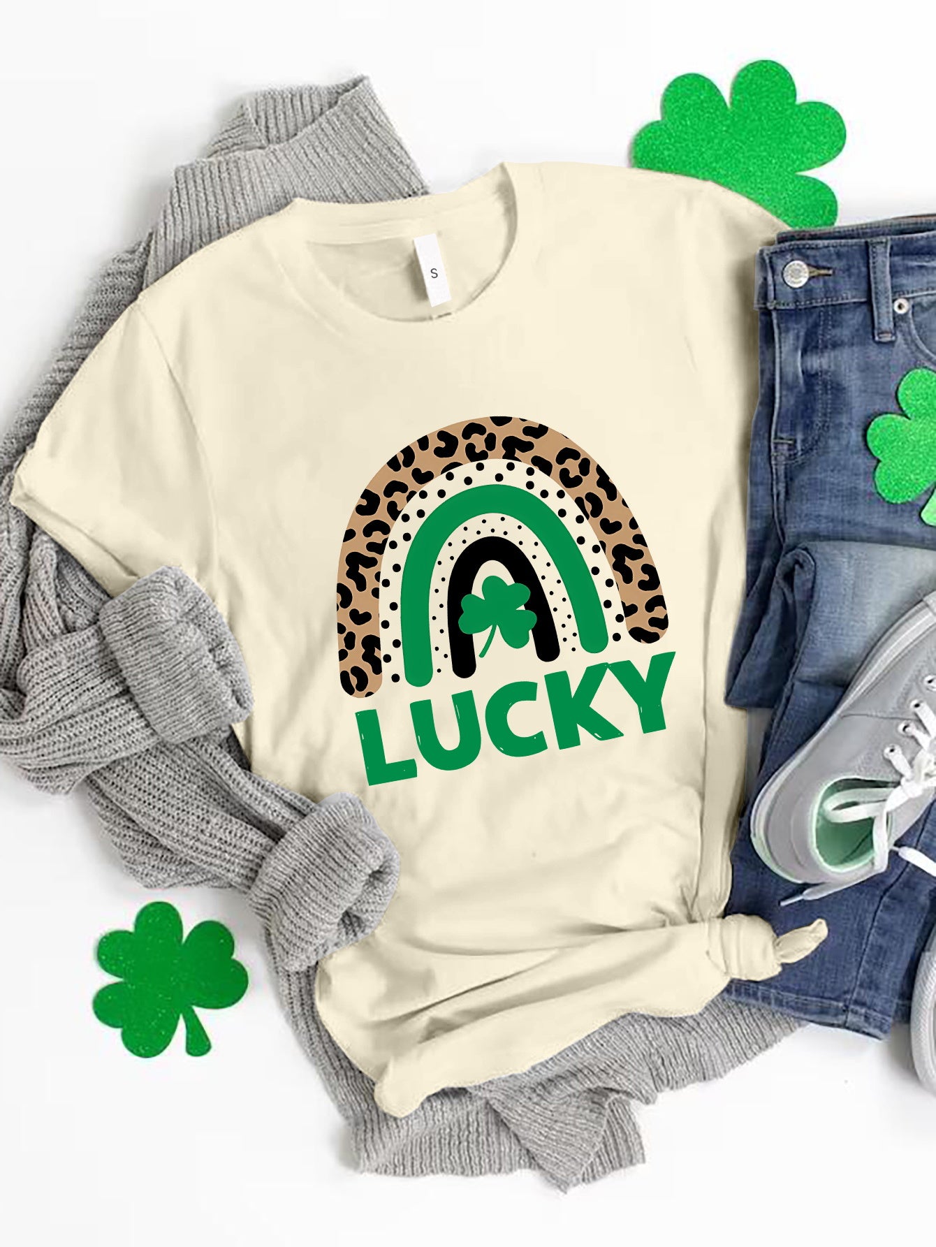 Camiseta de manga corta y cuello redondo LUCKY