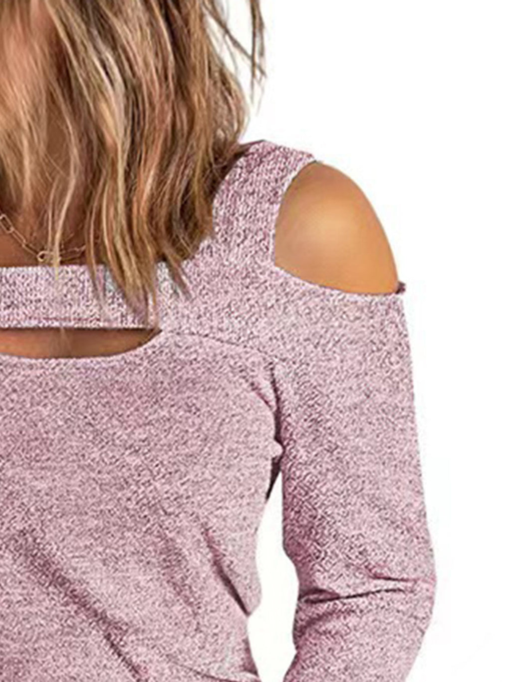 Blusa con hombros descubiertos y aberturas en talla grande