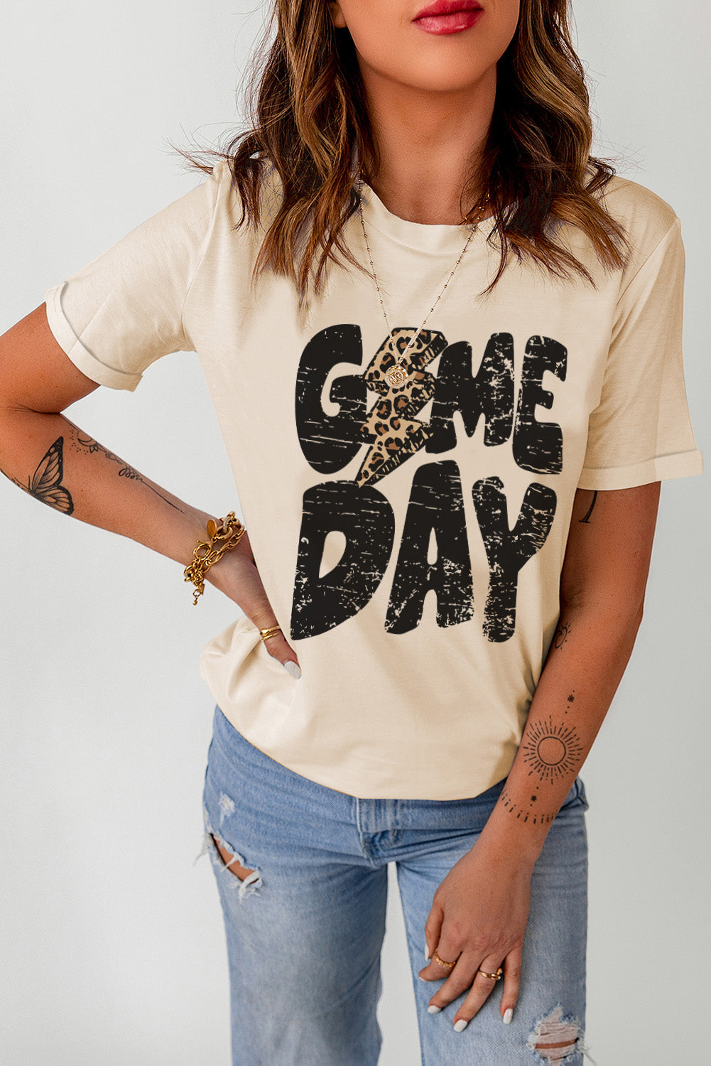 Khaki Game Day Football Season T Shirt