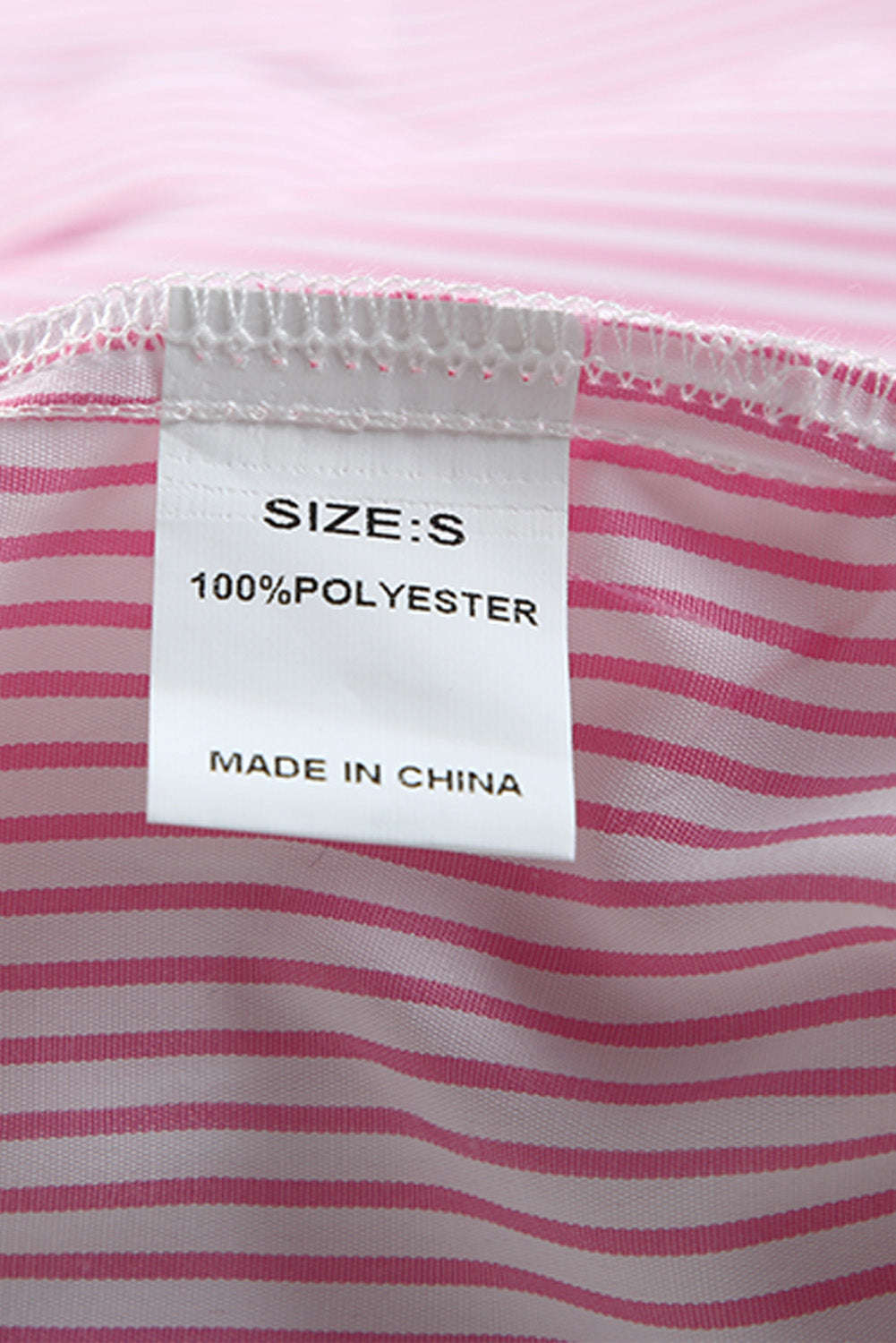 Camisa informal de rayas negras con puños fruncidos