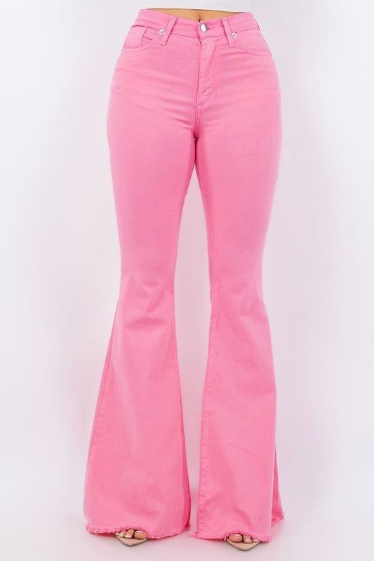 Bell Bottom Jean in Pink - 34 Inseam