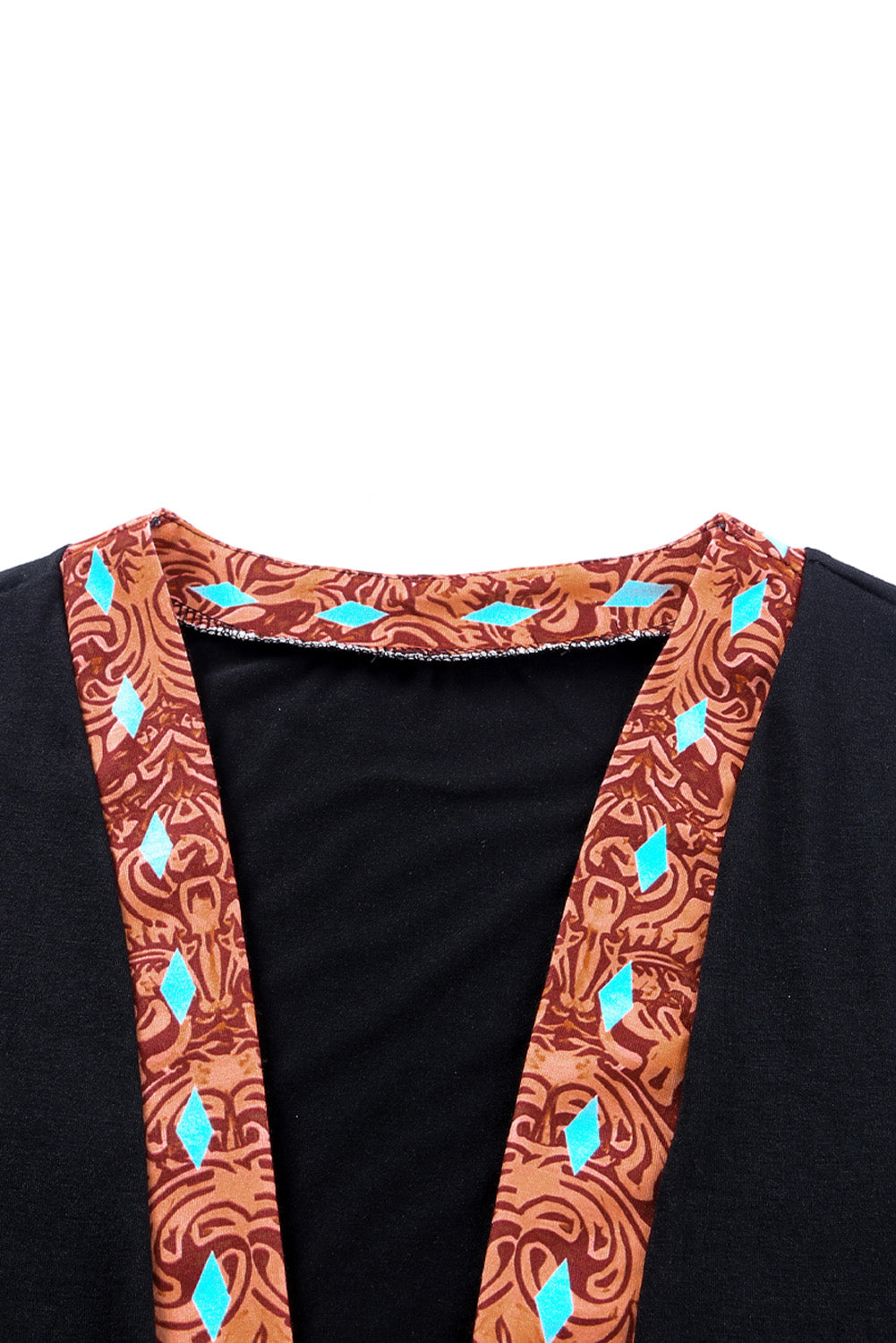Black Paisley & Animal Print Cardigan