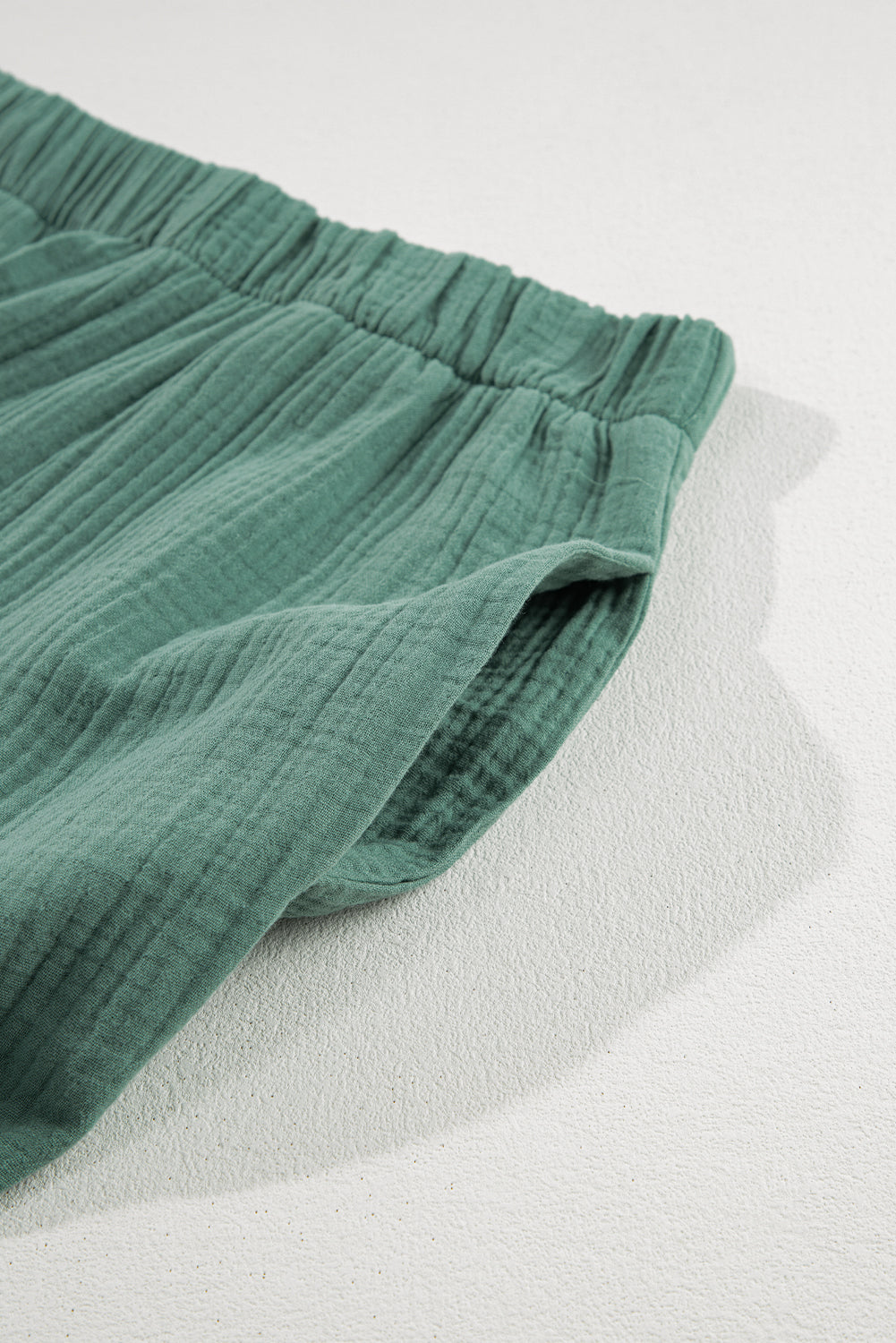 Plain Cotton Tiered Ruffle Flare High Waisted Pants