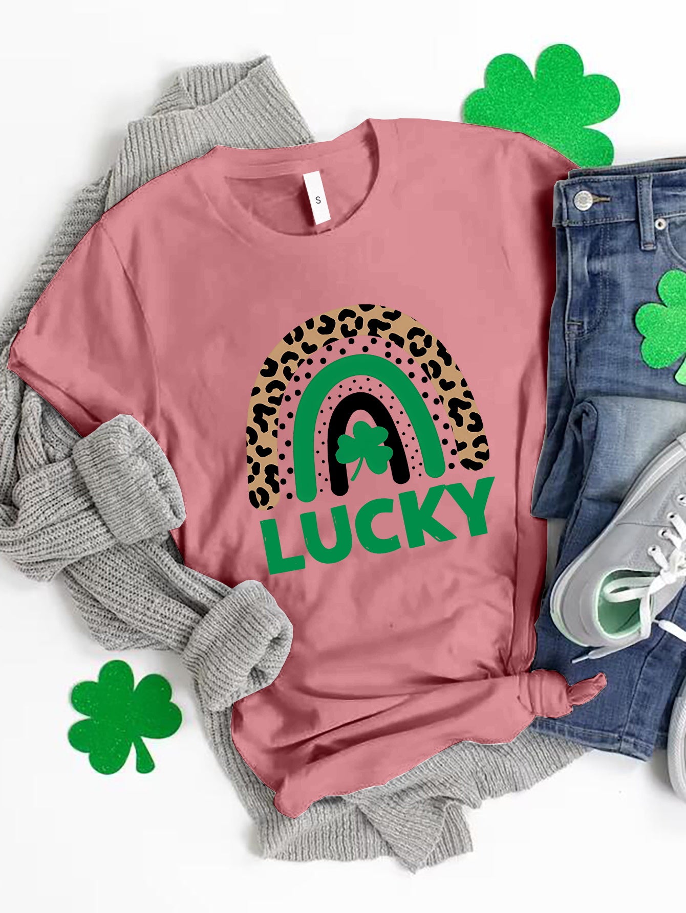 Camiseta de manga corta y cuello redondo LUCKY