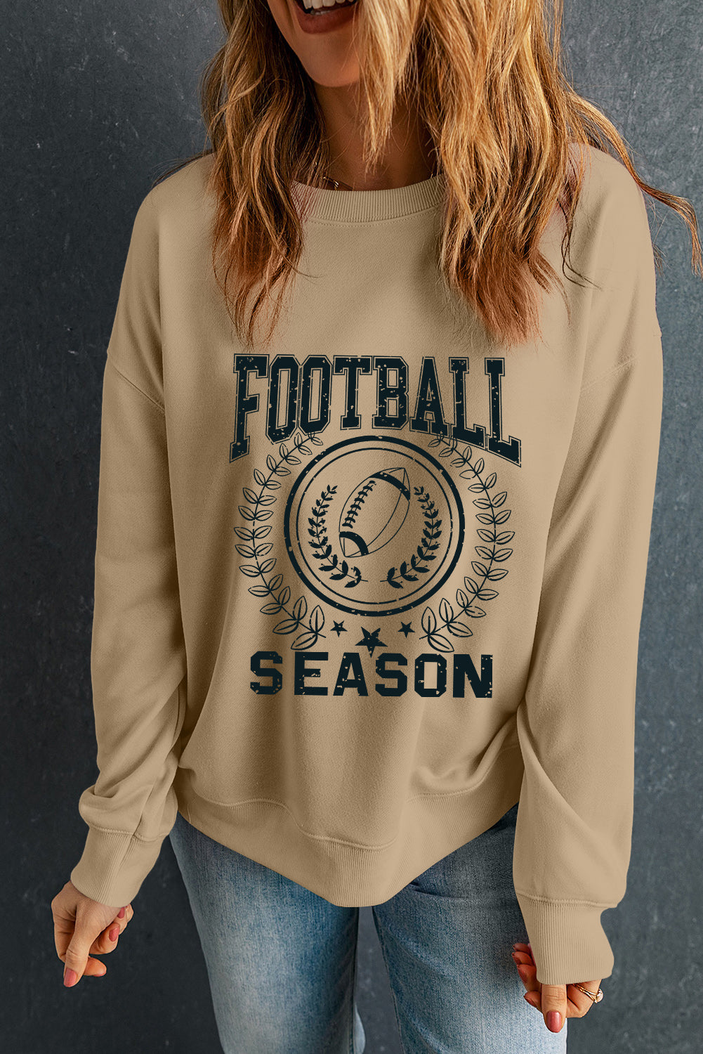 Khaki Game Day FOOTBALL SEASON Sweatshirt