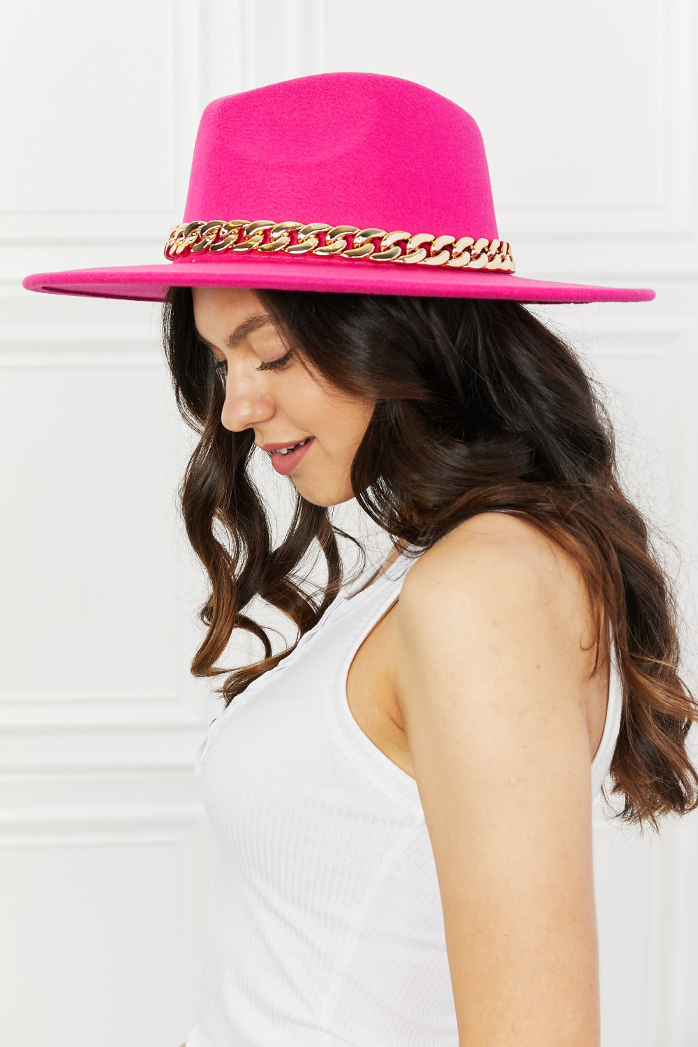 Sombrero Fedora Fame Keep Your Promise en color rosa