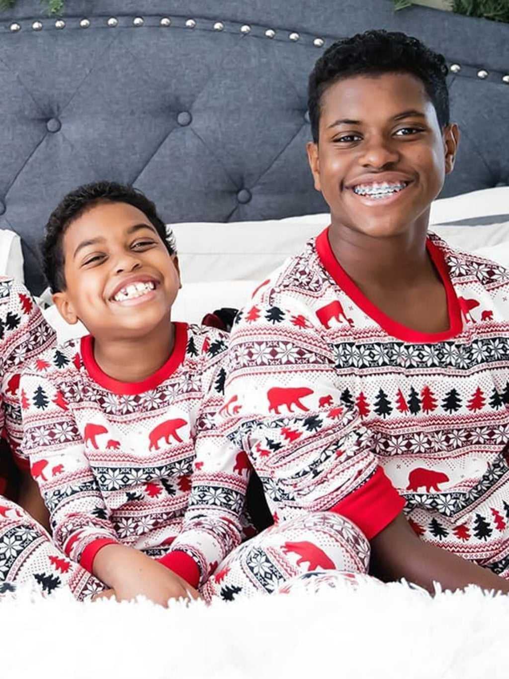 Conjunto de camiseta y pantalón de manga larga navideño