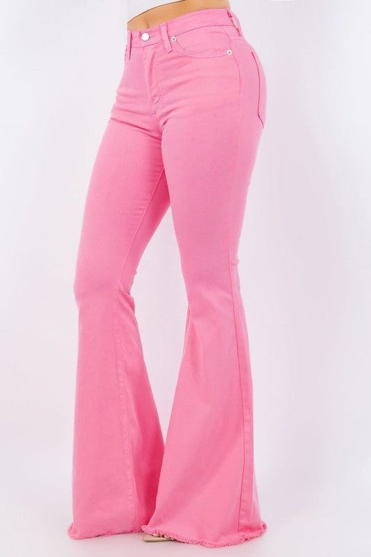 Bell Bottom Jean in Pink - 34 Inseam