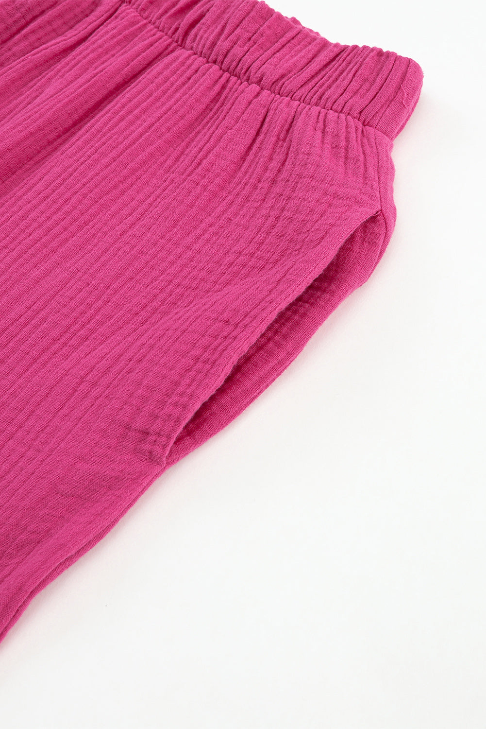 Plain Cotton Tiered Ruffle Flare High Waisted Pants