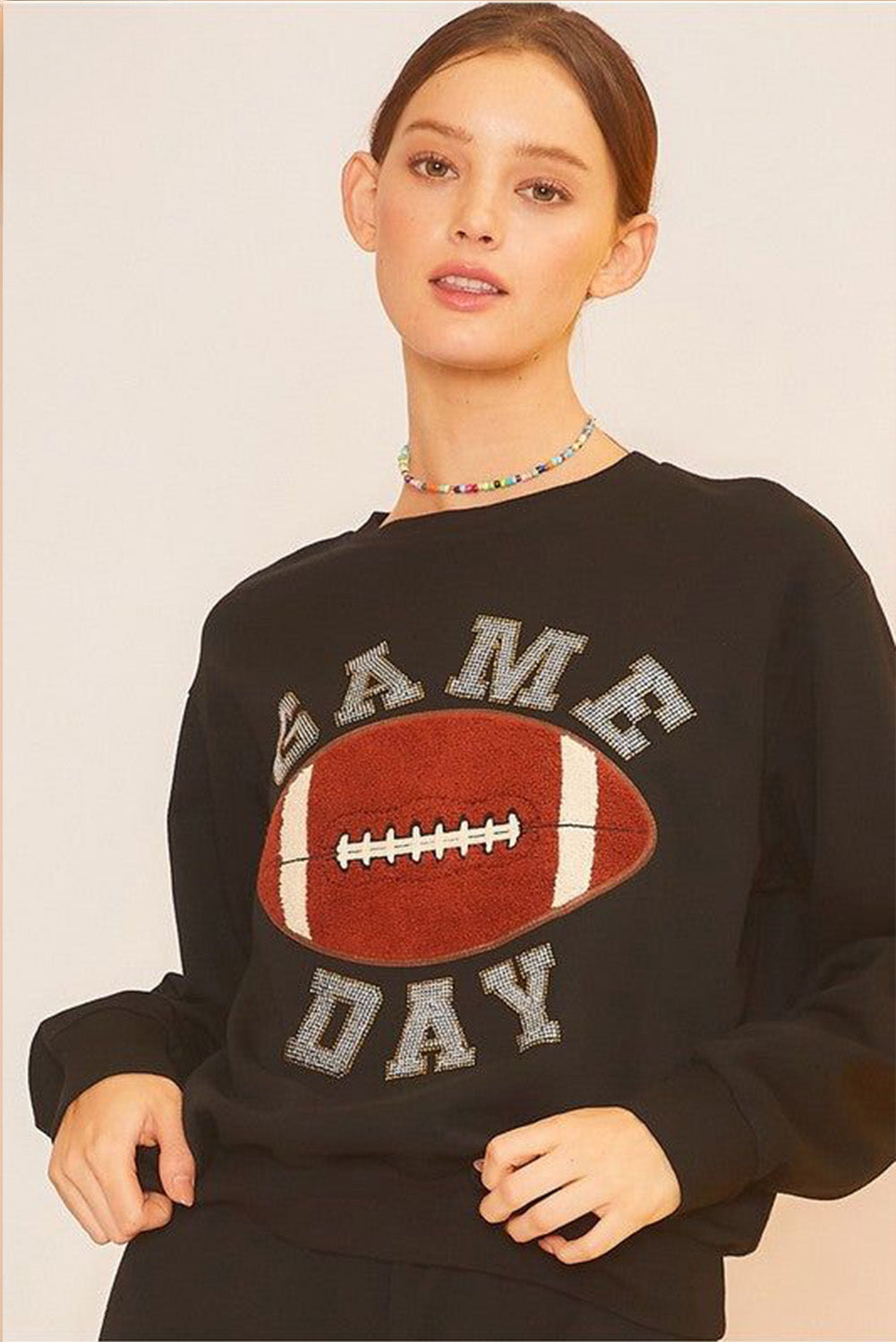 Black GAME DAY Football Pullover and Shorts Set