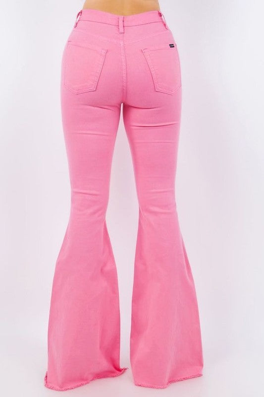 Bell Bottom Jean in Pink - 34 Inseam