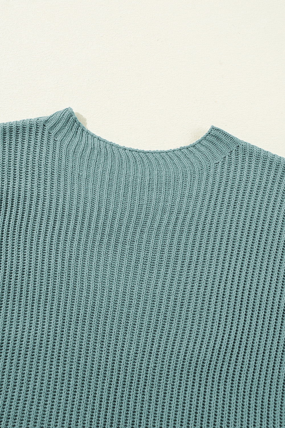 Top de punto de gran tamaño con mangas cortas estilo dolman y abertura lateral en color gris | S - XL | 3 COLORES