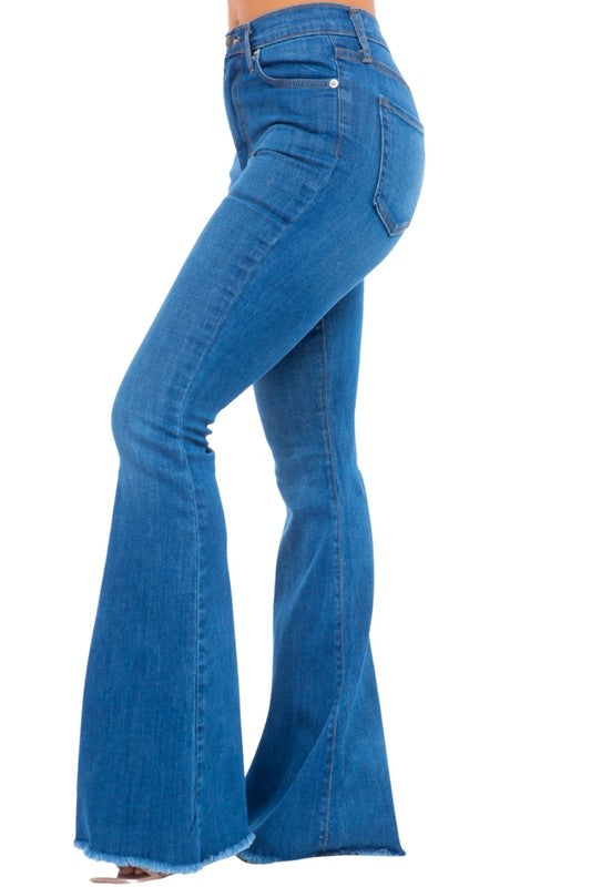 Bell Bottom Jean in Medium Blue - 34 Inseam