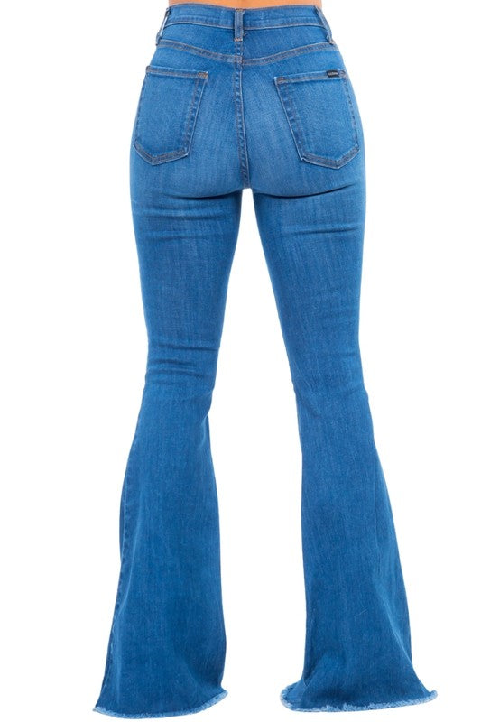 Bell Bottom Jean in Medium Blue - 34 Inseam