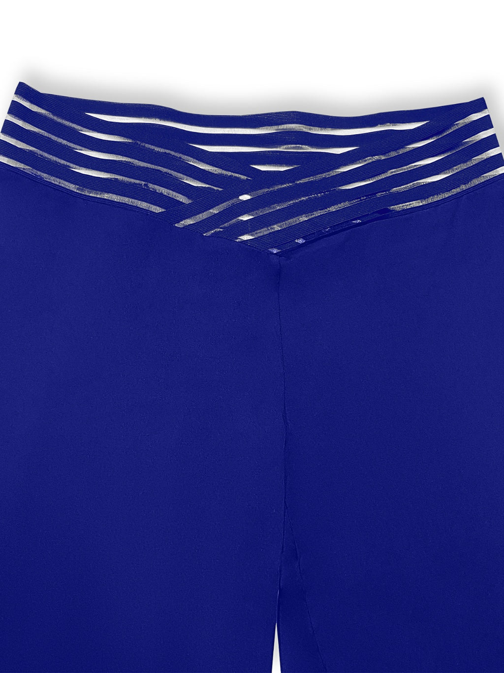 Pantalones de corte acampanado con cintura en V y talla grande