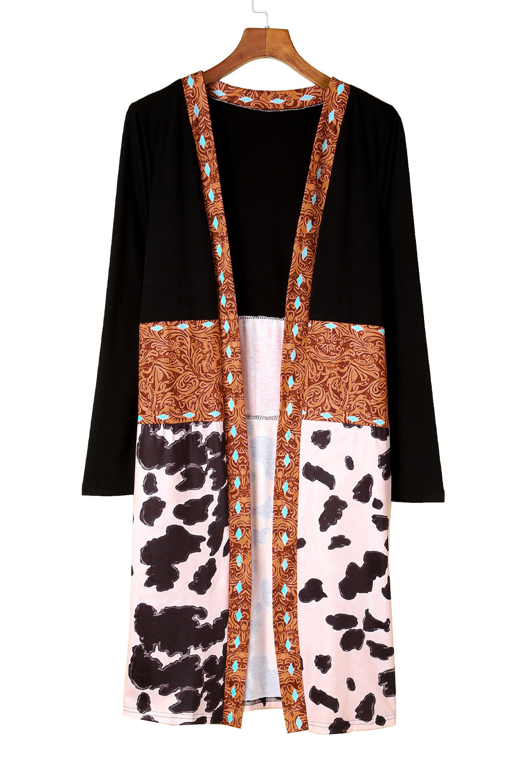 Black Paisley & Animal Print Cardigan