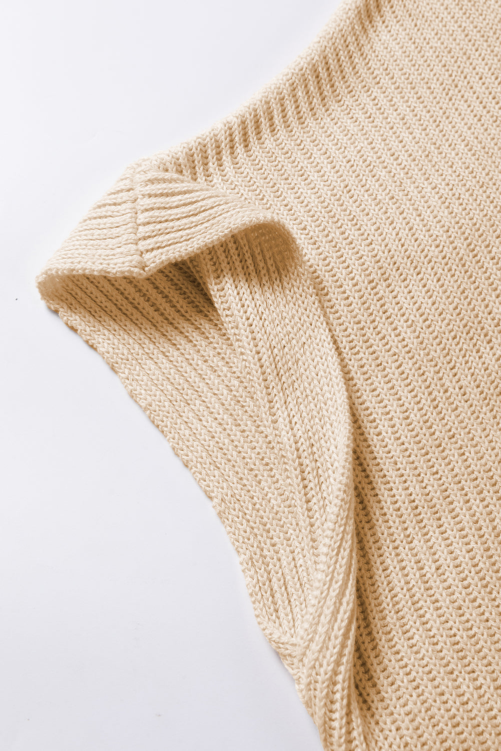 Top de punto de gran tamaño con mangas cortas estilo dolman y abertura lateral en color gris | S - XL | 3 COLORES