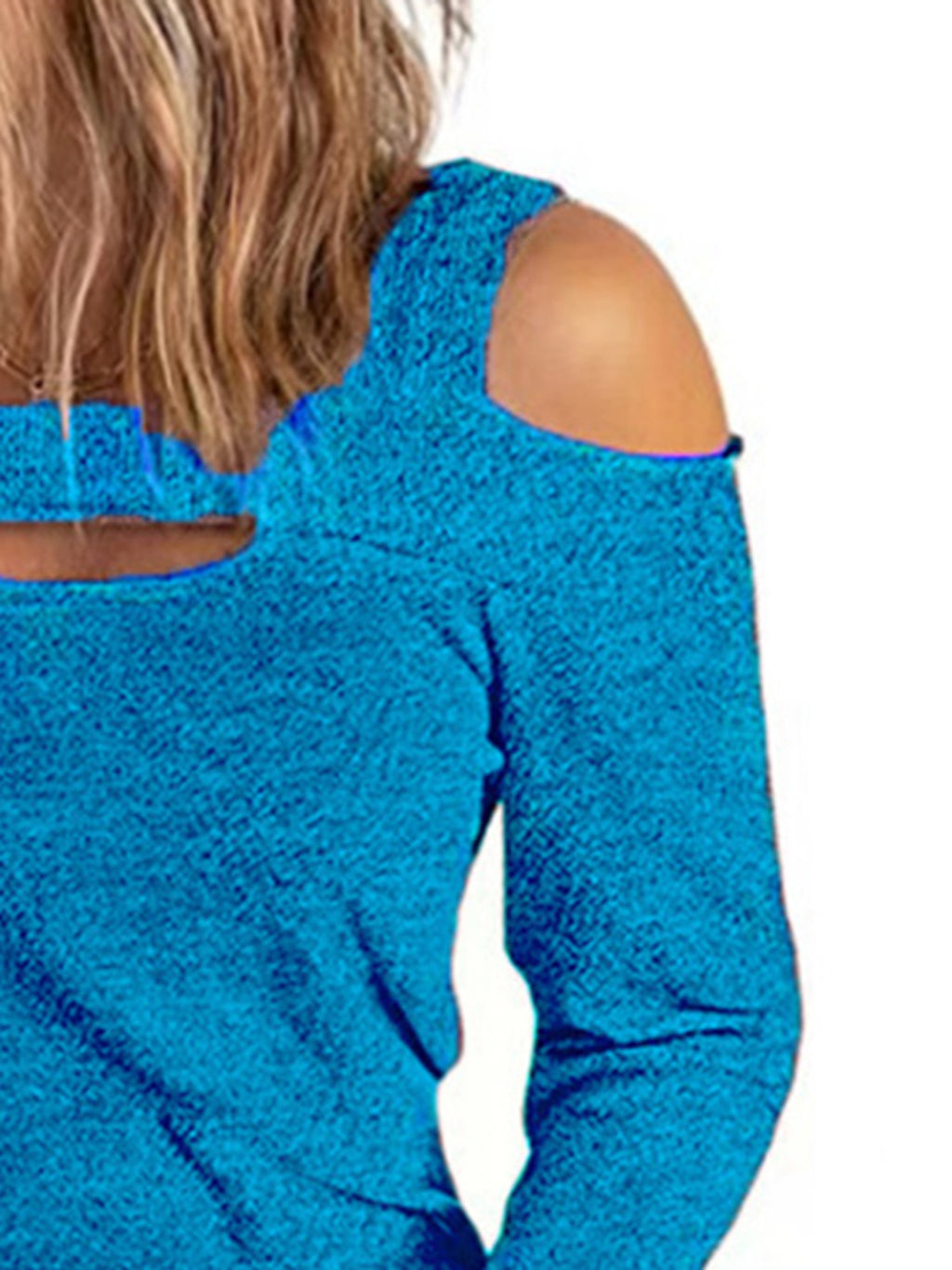 Blusa con hombros descubiertos y aberturas en talla grande