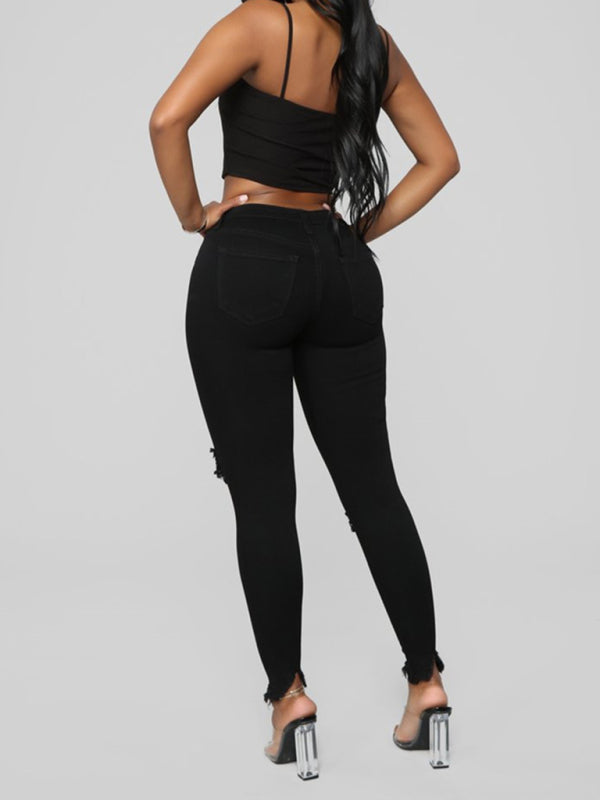 Women's Distressed Stretch Jeans | S - XL | 2XL - 3XL | 2 COLORS