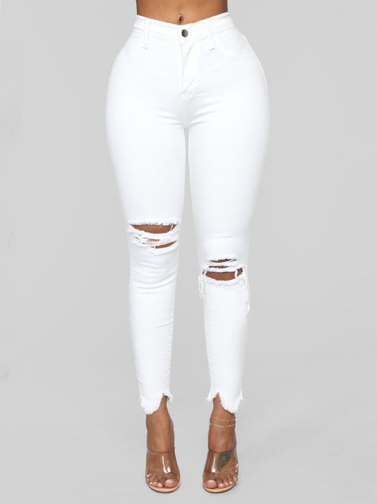 Jeans elásticos desgastados para mujer | S - XL | 2XL - 3XL | 2 COLORES 