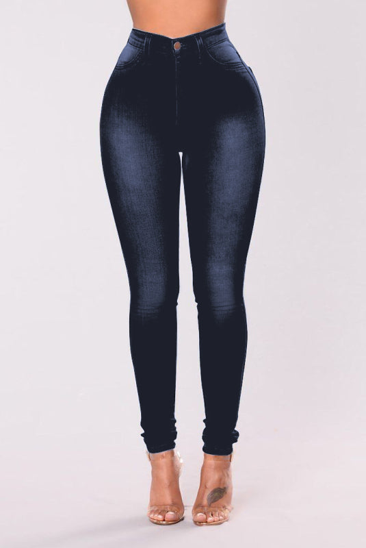 Women's Solid Color Slim High Stretch Denim Skinny Jeans | S - XL | 2XL - 3XL | 5 COLORS